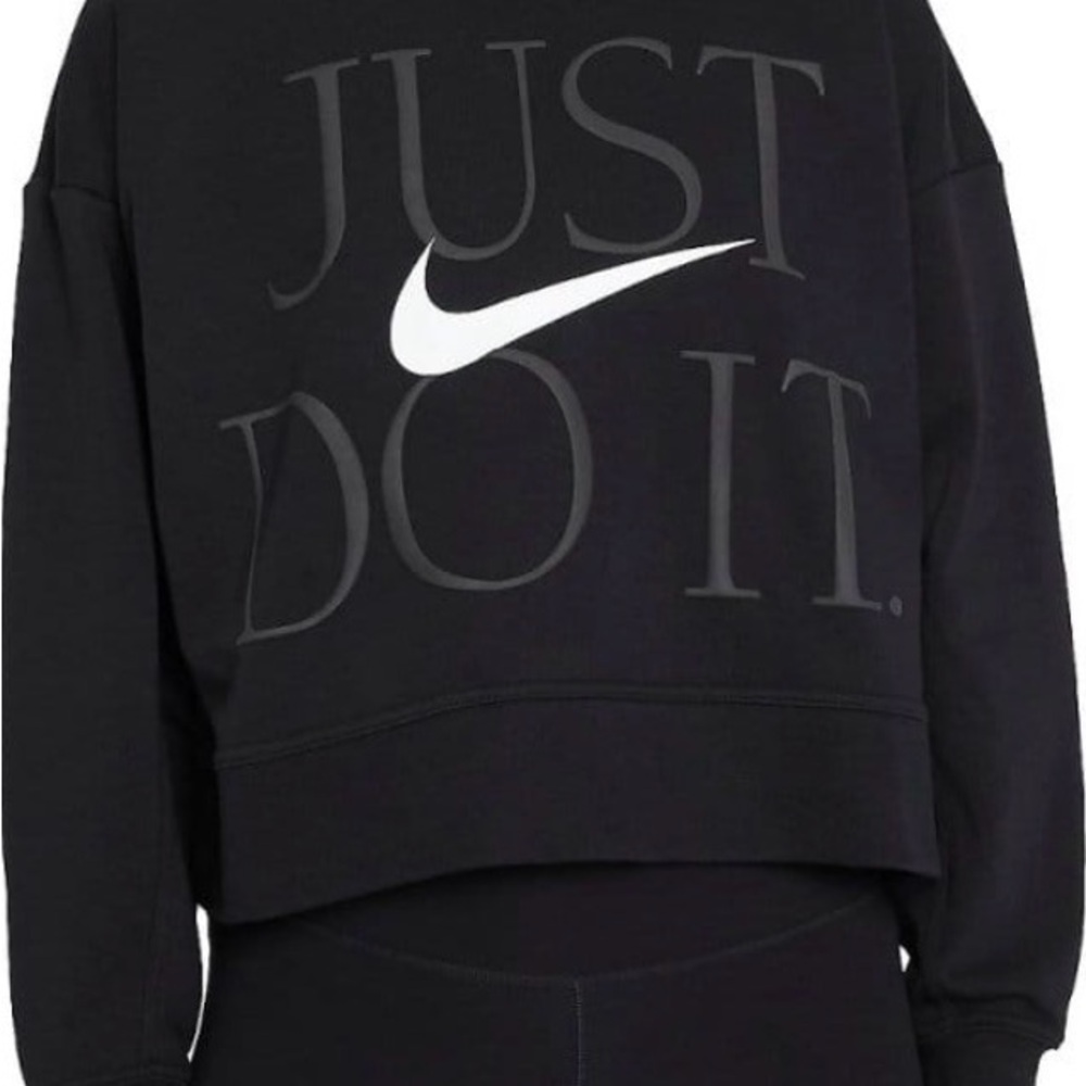 Nike Black Swoosh 'Just Do It' Sweatshirt